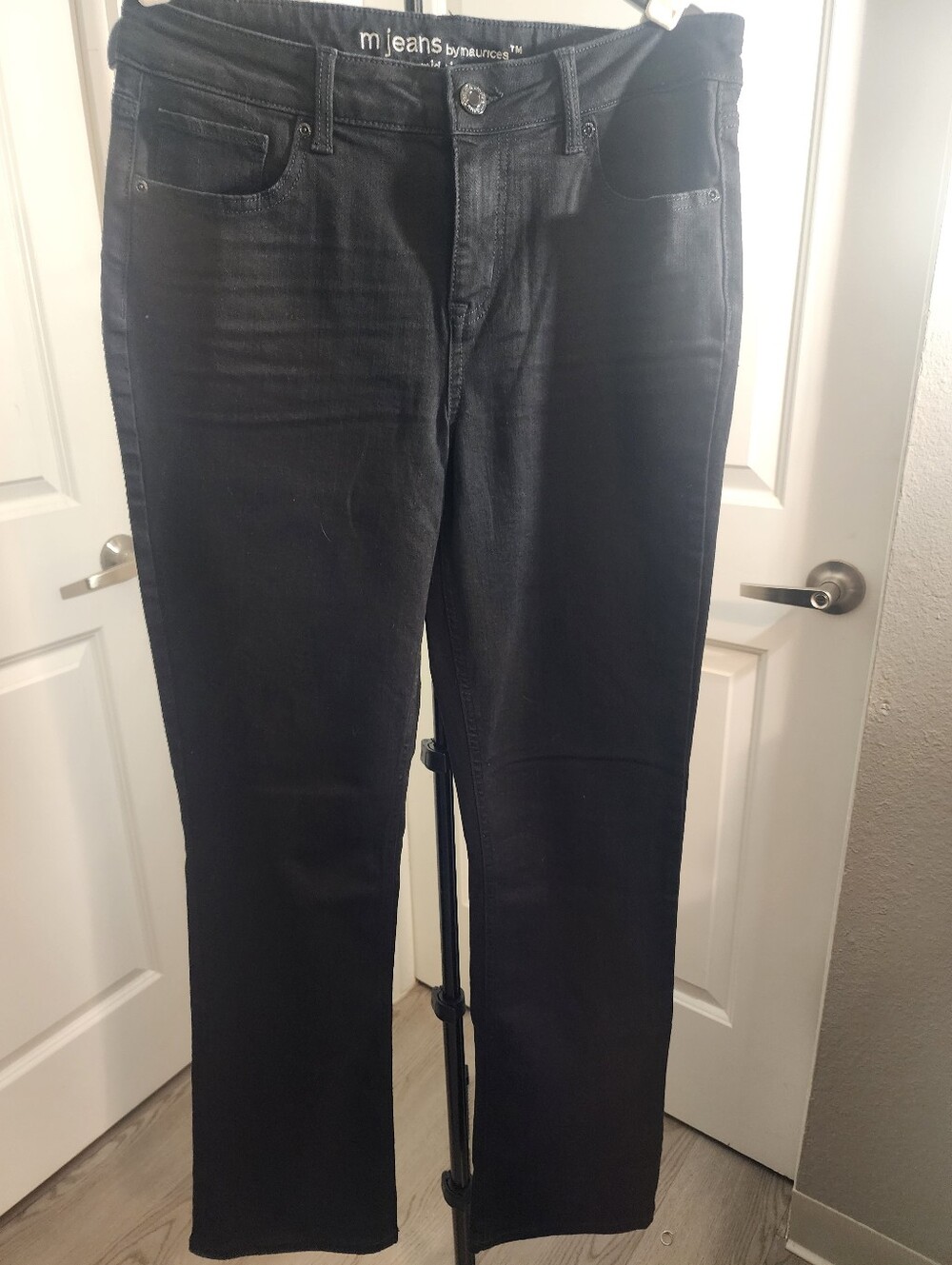 Maurices m Jeans Mid-Rise Black Stretch Jeans Size 12 Long